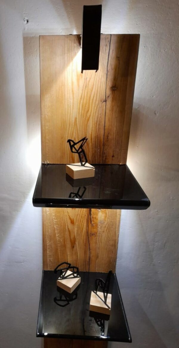 Espositore plex e legno