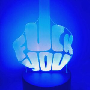 Lampada Fuck you 3D Notturna