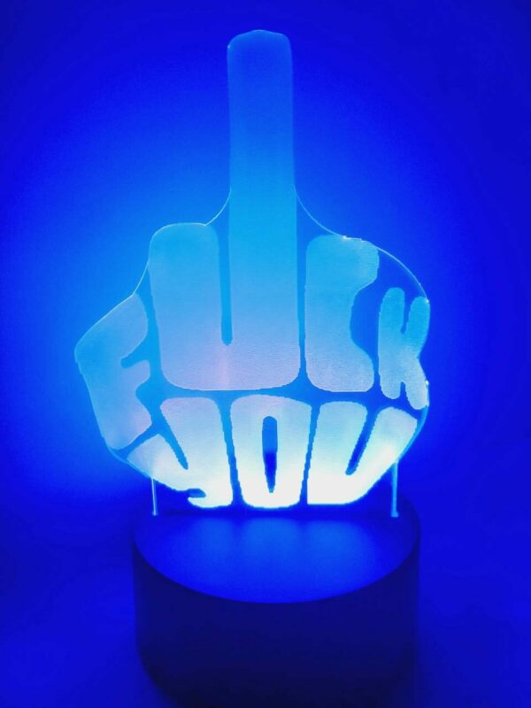 Lampada Fuck you 3D Notturna