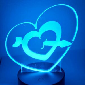 Lampada Cuore Cupido 3D Notturna
