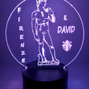 Lampada Il David Firenze 3D Notturna