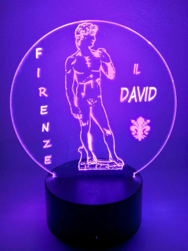 Lampada Il David Firenze 3D Notturna - immagine 3
