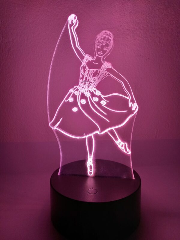 Lampada Ballerina 3D Notturna - immagine 5