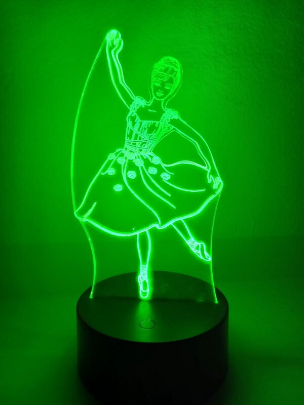 Lampada Ballerina 3D Notturna - immagine 4