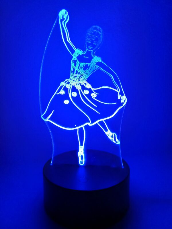 Lampada Ballerina 3D Notturna - immagine 3