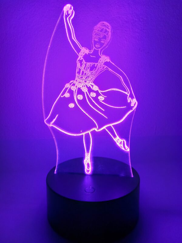 Lampada Ballerina 3D Notturna - immagine 7