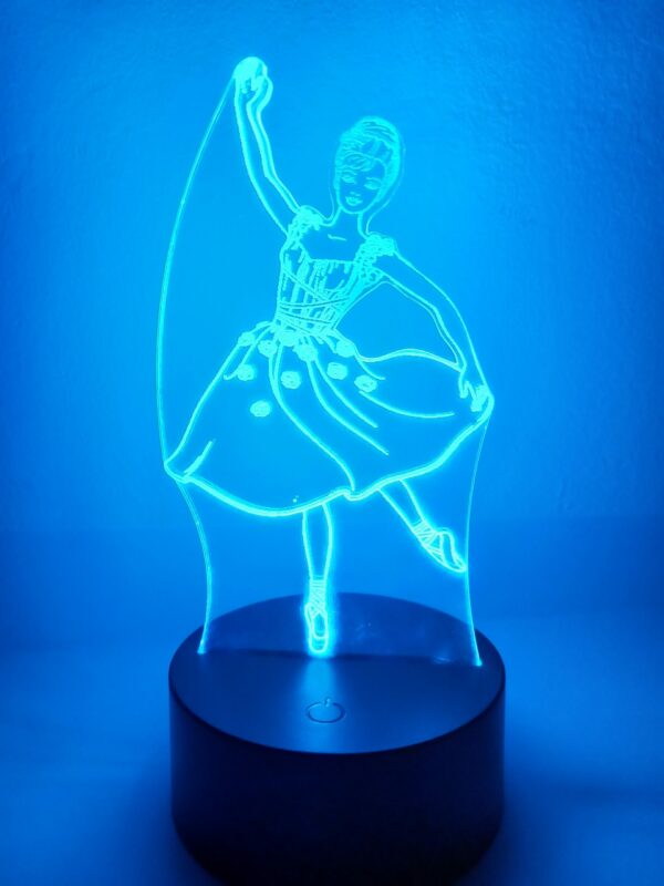 Lampada Ballerina 3D Notturna