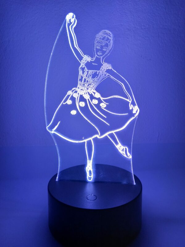 Lampada Ballerina 3D Notturna - immagine 6