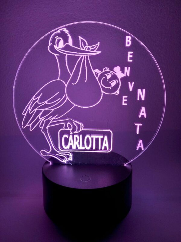 Lampada BenveNata Personalizzata 3D Notturna - immagine 6