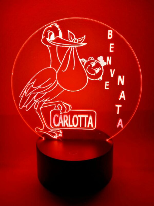 Lampada BenveNata Personalizzata 3D Notturna - immagine 5