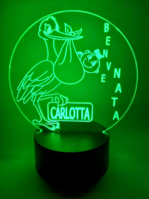 Lampada BenveNata Personalizzata 3D Notturna - immagine 4