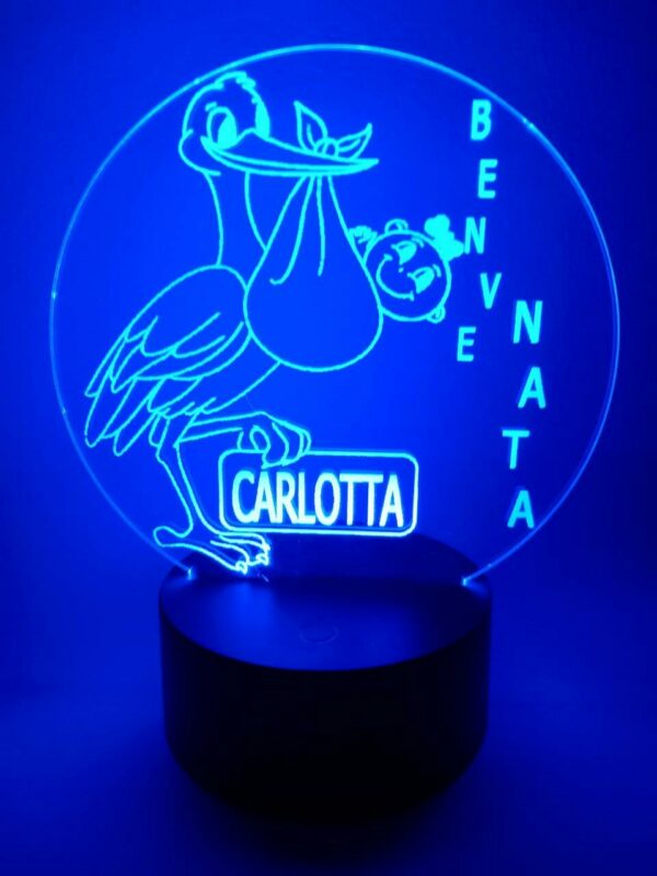 Lampada BenveNata Personalizzata 3D Notturna - immagine 3