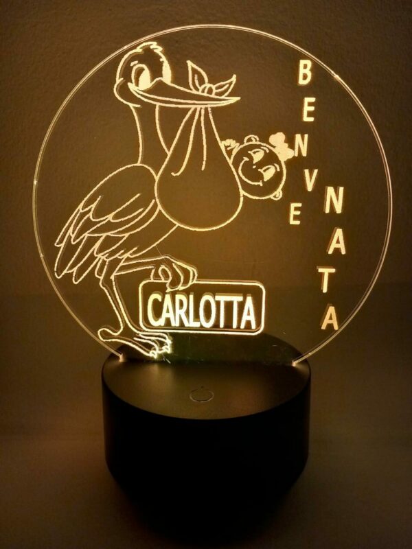 Lampada BenveNata Personalizzata 3D Notturna - immagine 2