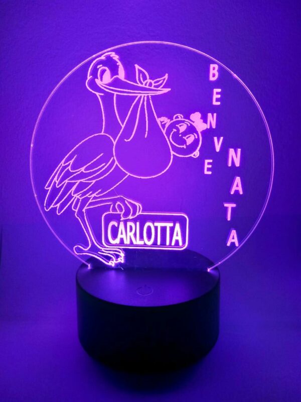 Lampada BenveNata Personalizzata 3D Notturna