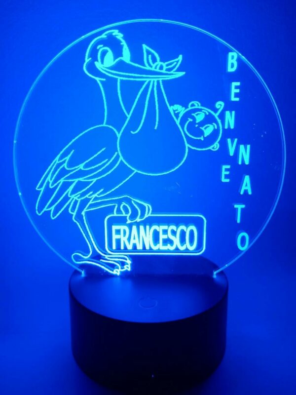Lampada BenveNato Personalizzata 3D Notturna
