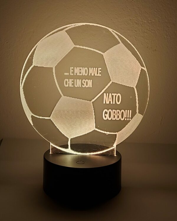 Lampada Pallone Personalizzato 3D Notturna - immagine 3