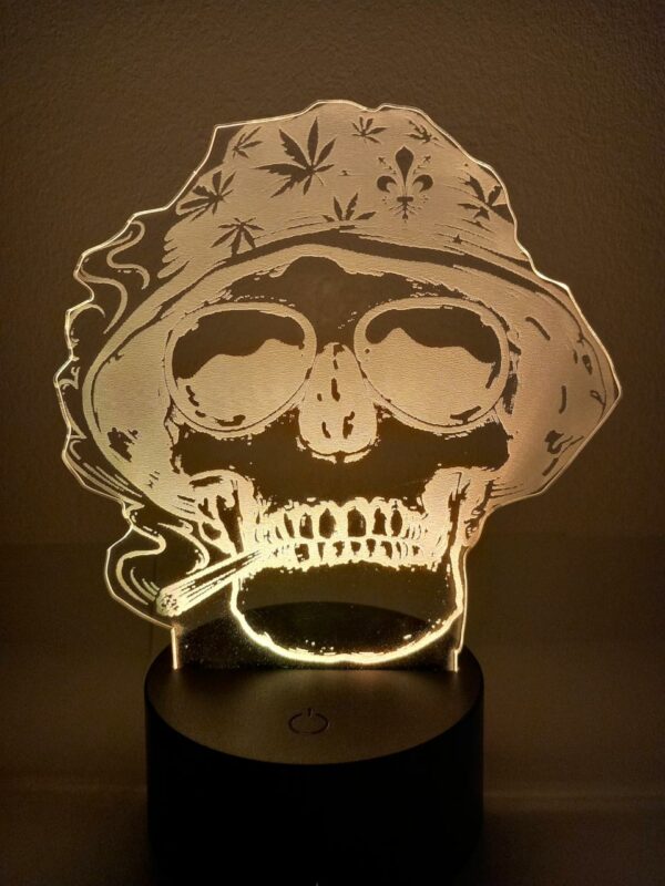 Lampada Teschio con Canna - immagine 2